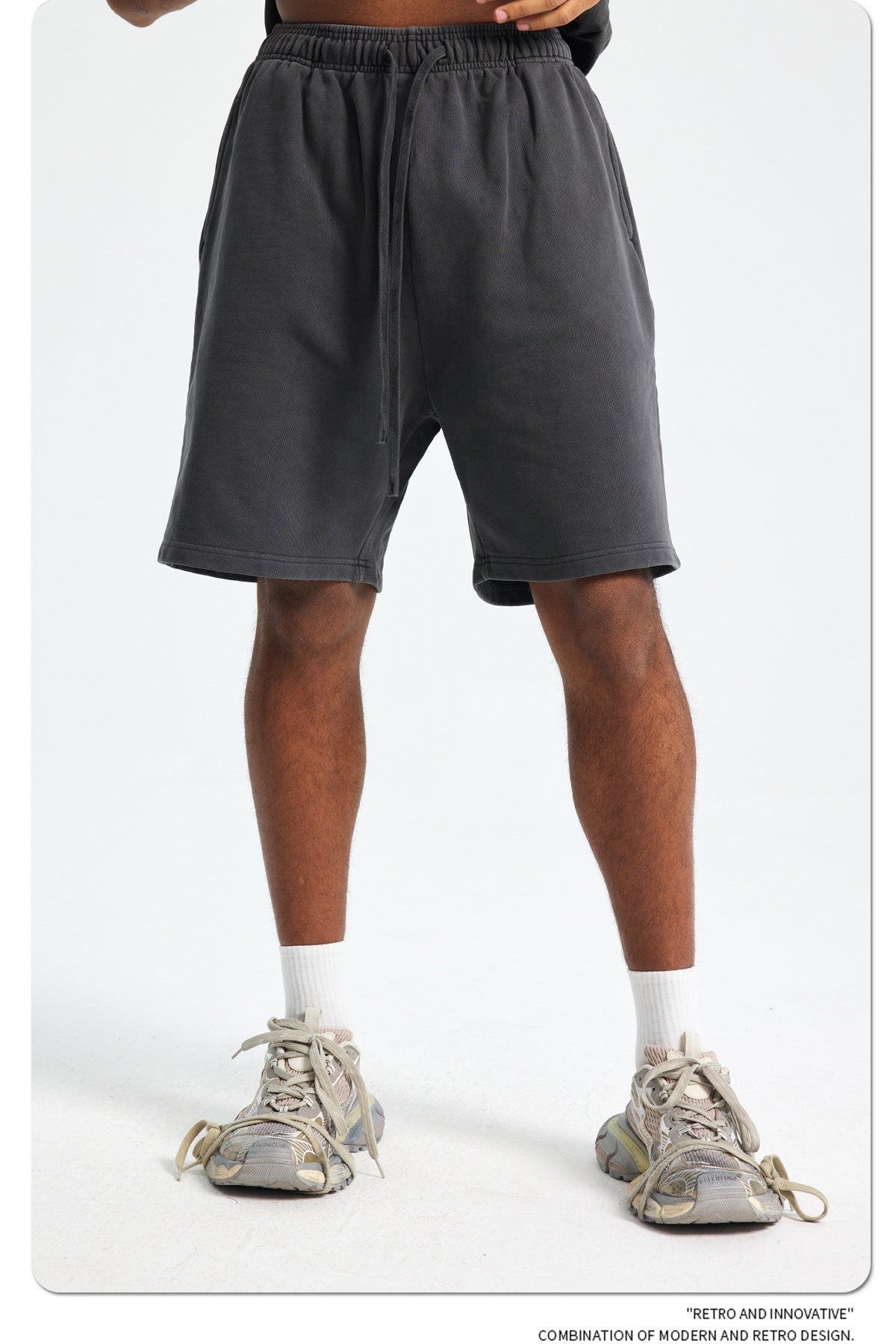 Yaviora Retro Terry Cotton Sports Shorts for Men