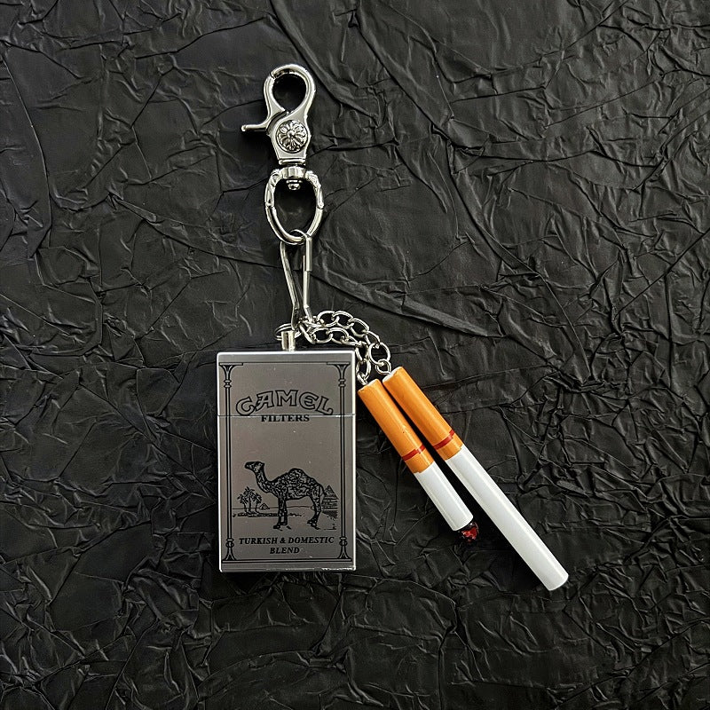 Vintage Cigarette Pack Portable Pocket Ashtray Keychain