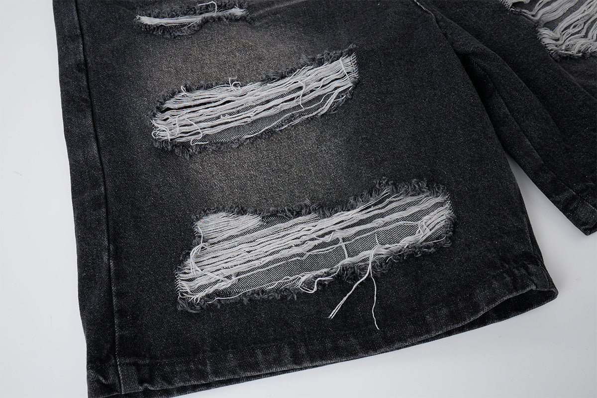 YAVIORA Ripped and Distressed Denim Shorts