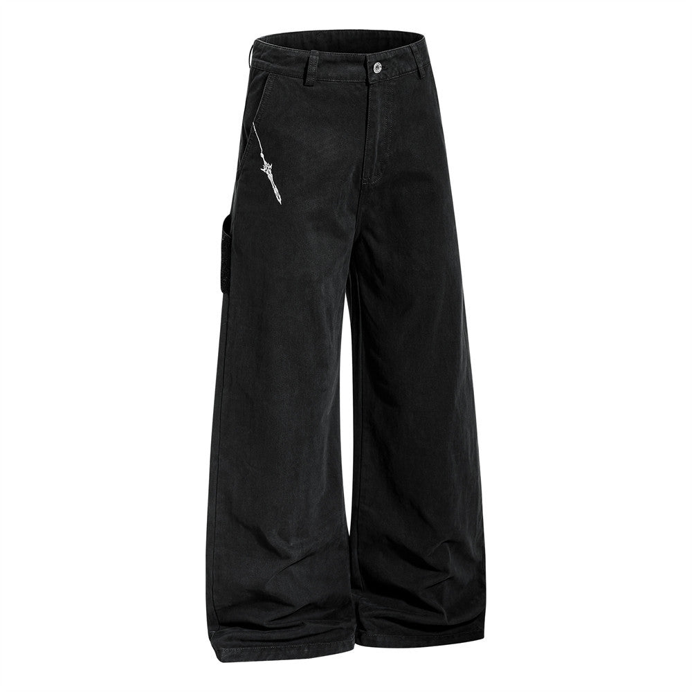 Pantalon cargo brodé YAVIORA