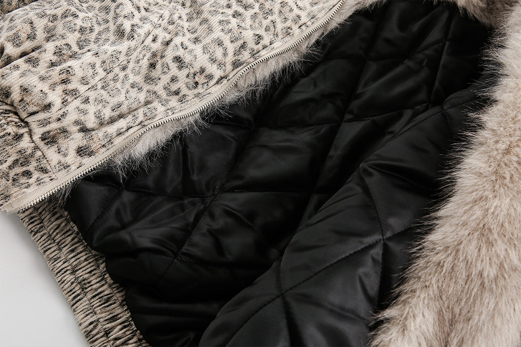 YAVIORA Leopard Print Puffer