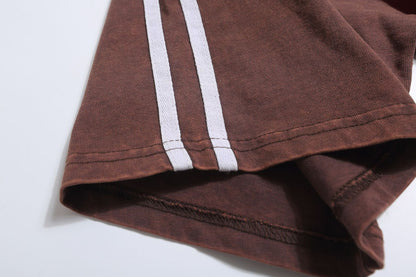 YAVIORA Suede Colorblock Polo Tee