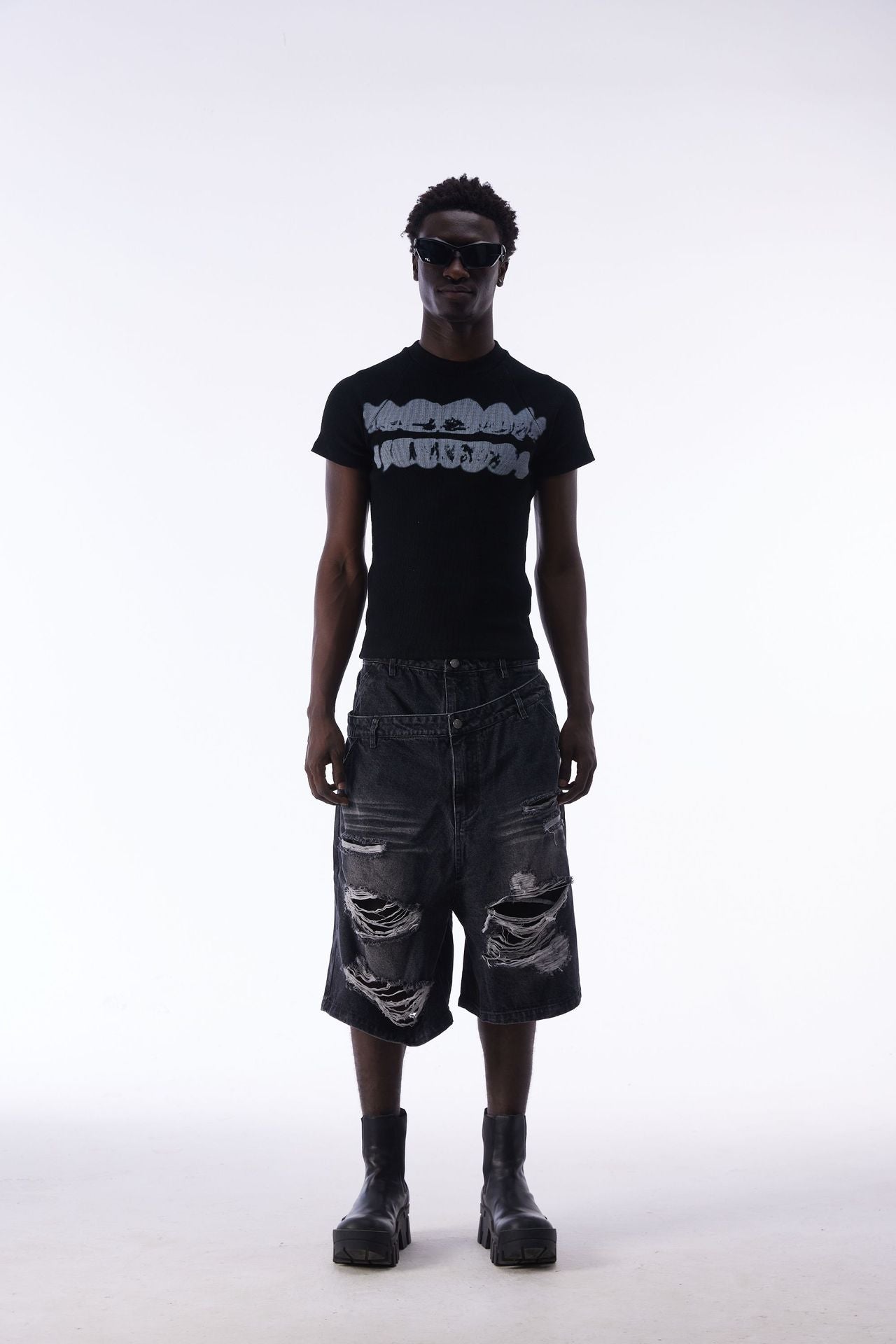YAVIORA Ripped and Distressed Denim Shorts