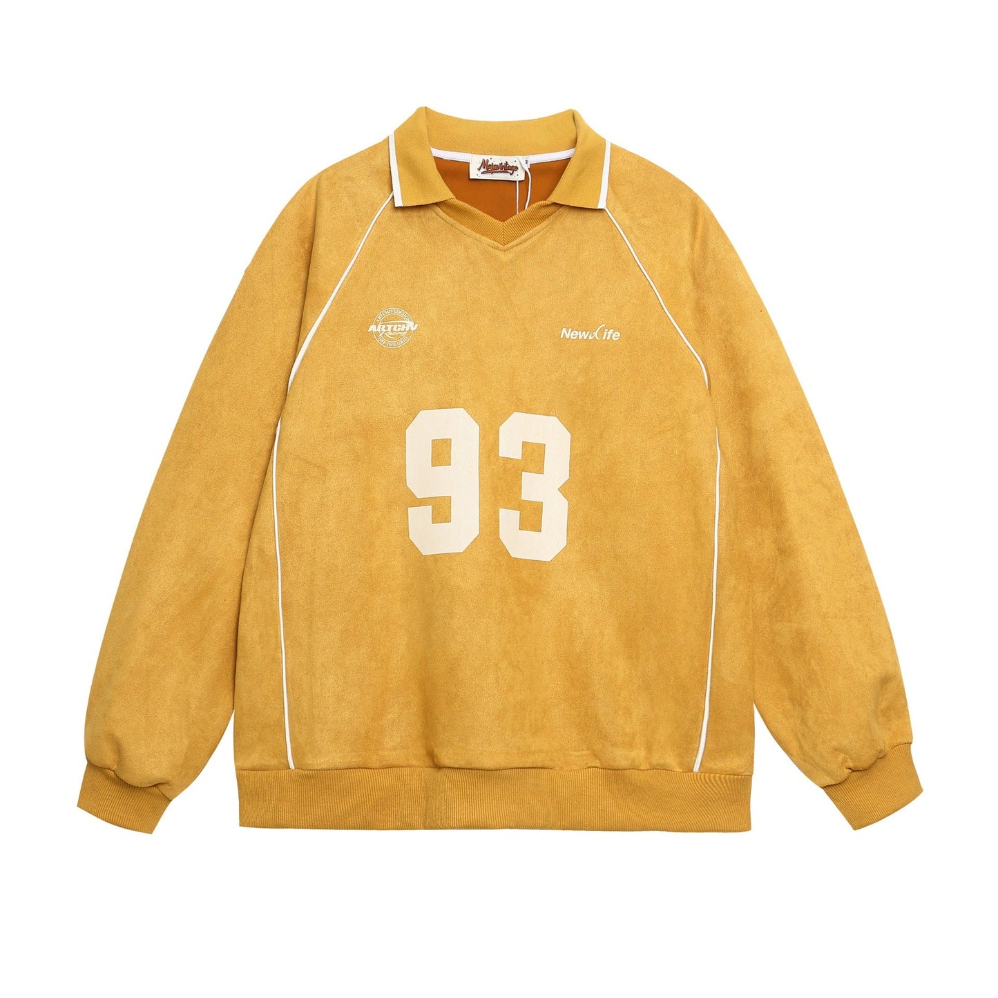 YAVIORA Polo-Sweatshirt mit Buchstaben-Print