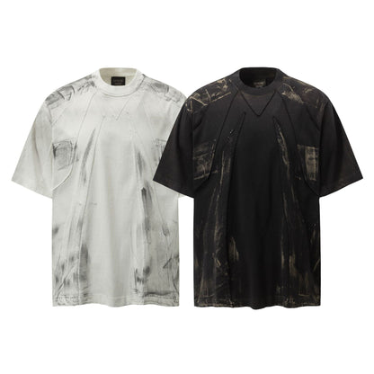 YAVIORA Dekonstruiertes Patchwork-T-Shirt