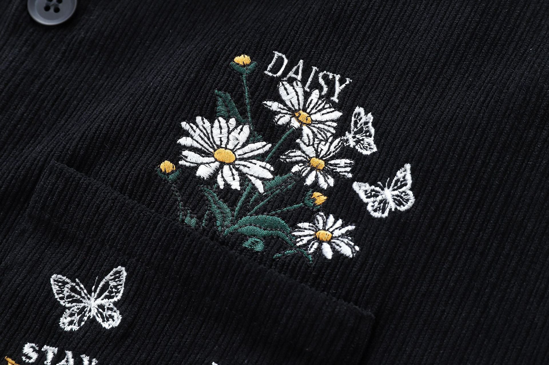 YAVIORA Corduroy Butterfly Shirt