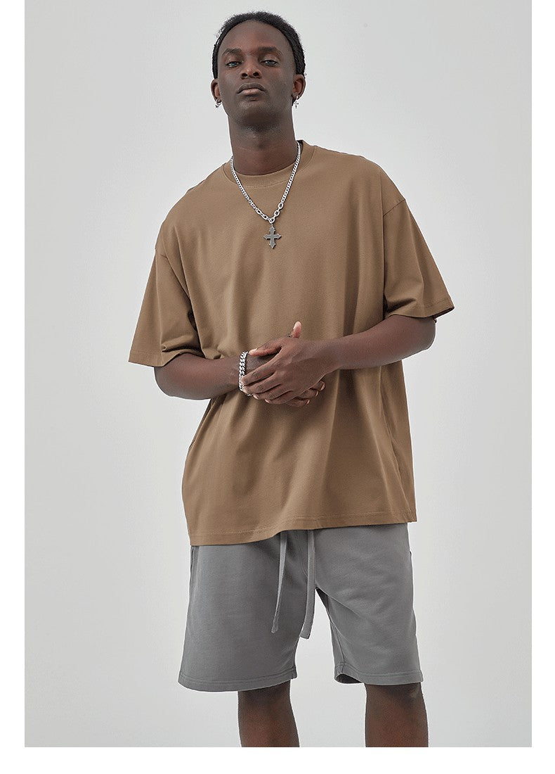 Yaviora 230G Double Yarn Pure Cotton Short-Sleeve T-Shirt