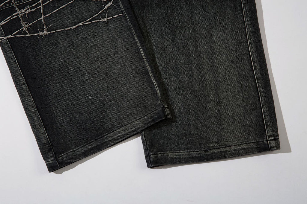 YAVIORA Multi-Pocket Workwear Denim Jeans