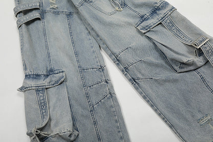 YAVIORA Distressed Utility Jeans