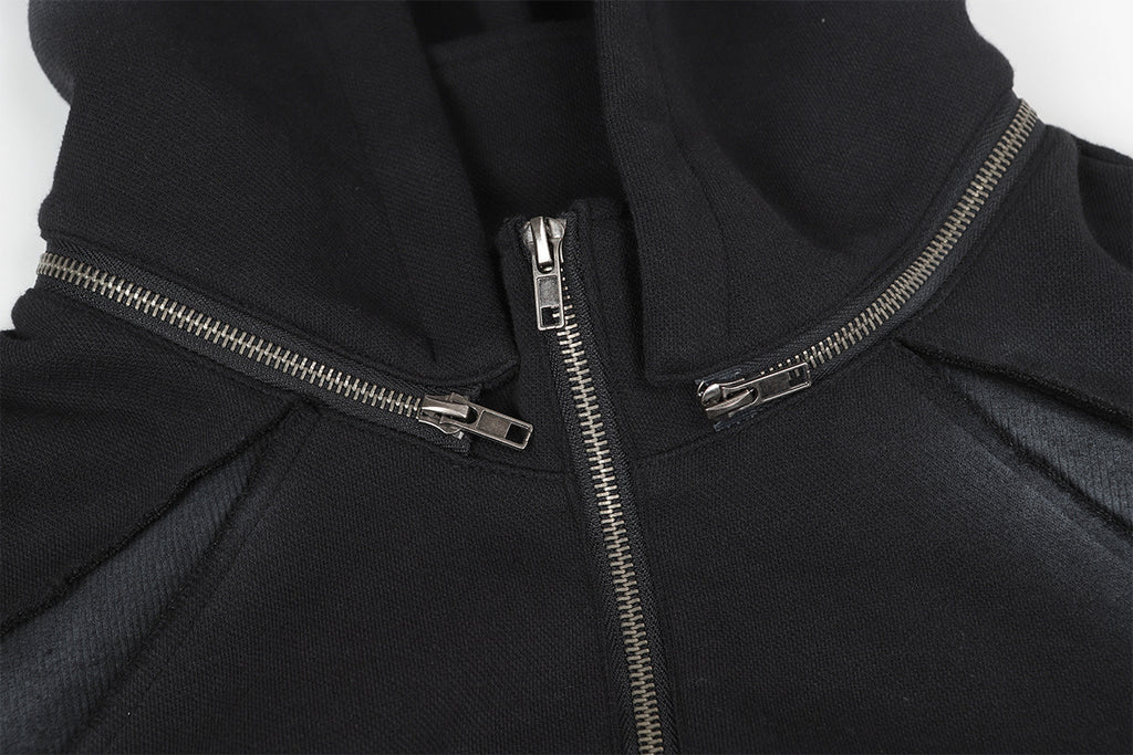 YAVIORA Wasteland Style Washed and Dirty Hooded Sweatshirt