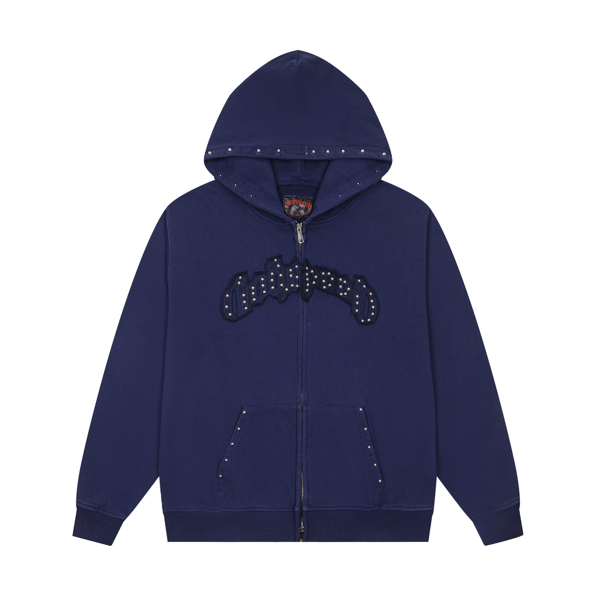 Vintage-Washed Pure Cotton Hip-Hop/Streetwear Hoodie with Print