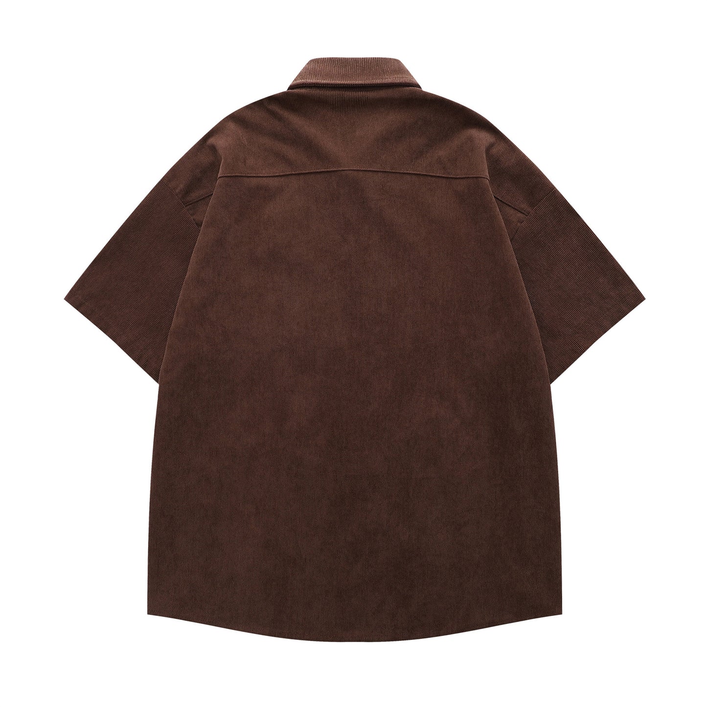 YAVIORA Cartoon Letter Corduroy Shirt