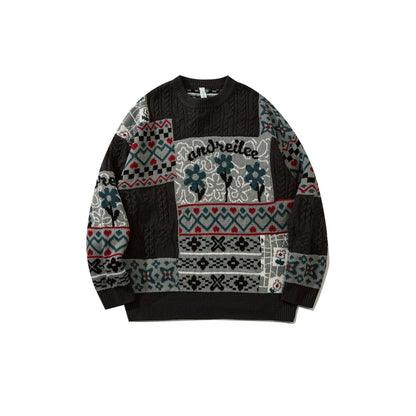 YAVIORA Tricot ethnique vintage