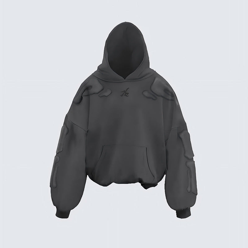 YAVIORA Skeleton Embroidered Hoodie
