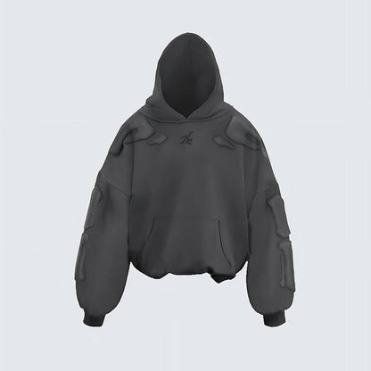 YAVIORA Skeleton Embroidered Hoodie