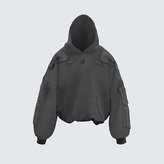 YAVIORA Skeleton Embroidered Hoodie