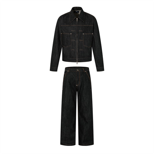 YAVIORA Denim Workwear Set
