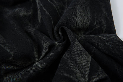 YAVIORA Weite Faltenjeans