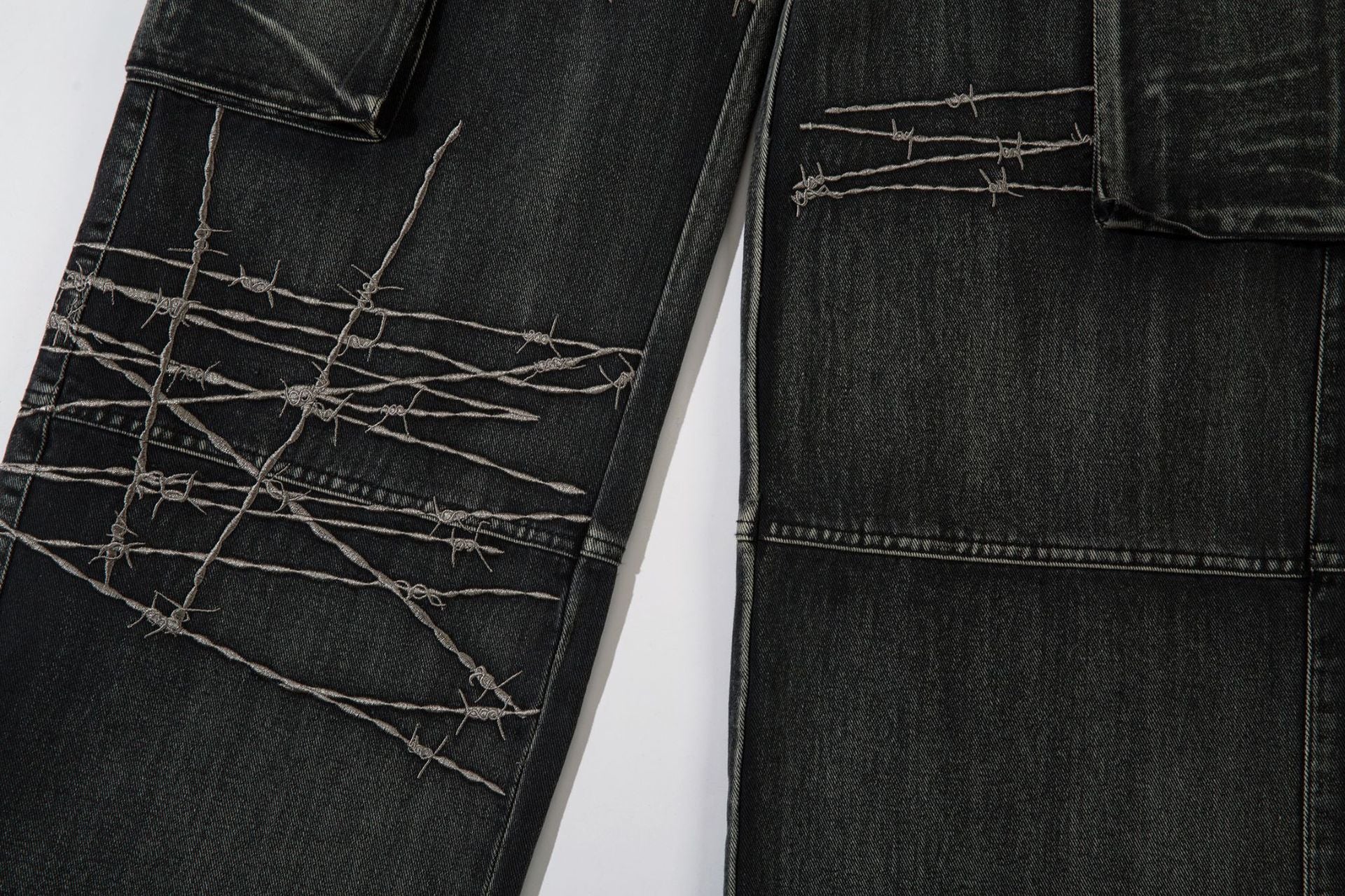 YAVIORA Multi-Pocket Workwear Denim Jeans