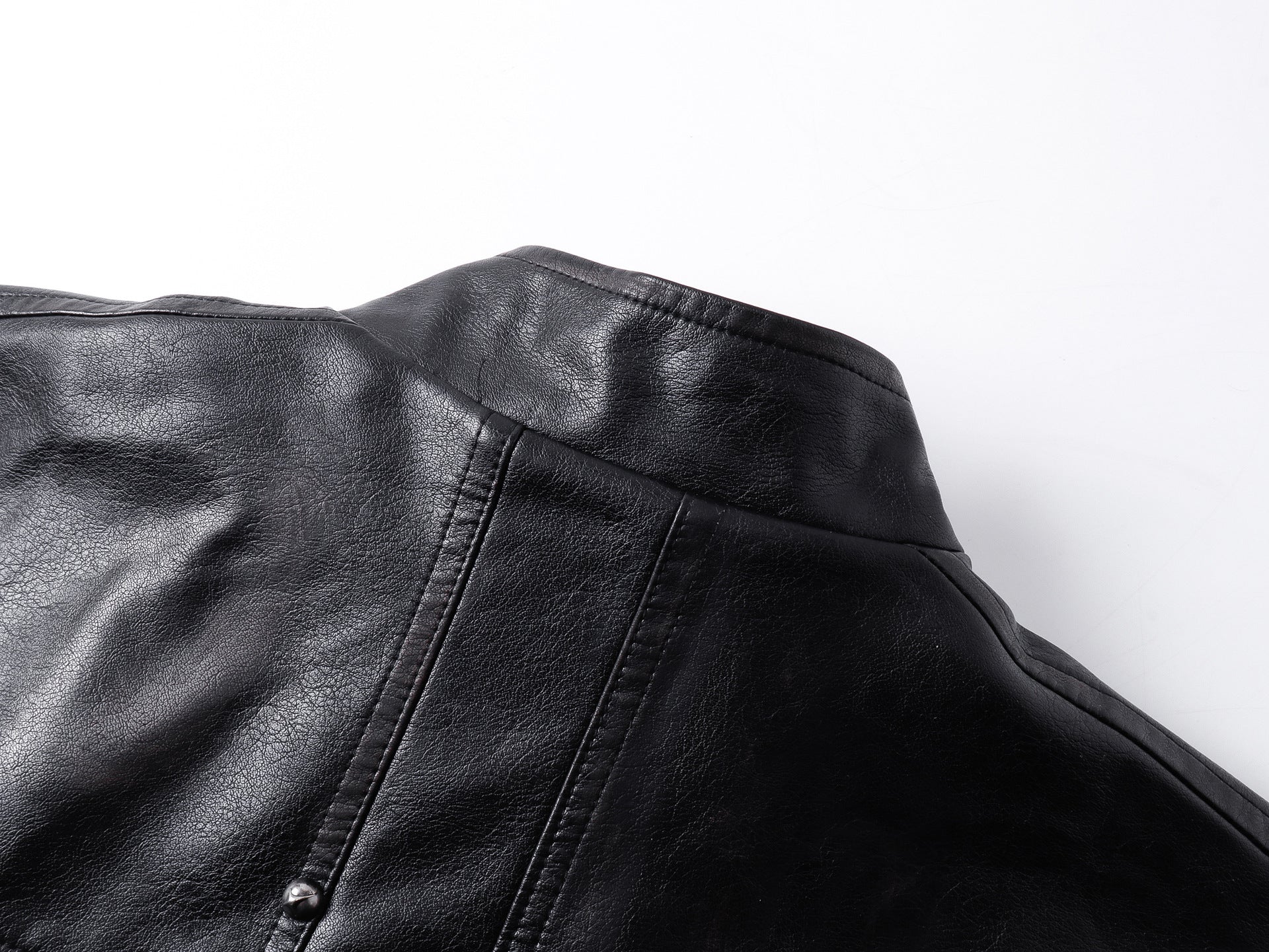 YAVIORA Riveted PU Leather Motorcycle Jacket