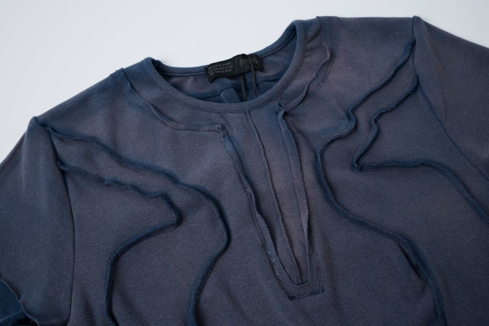 YAVIORA "Rebel" Raw-Edge Slim-Fit T-Shirt