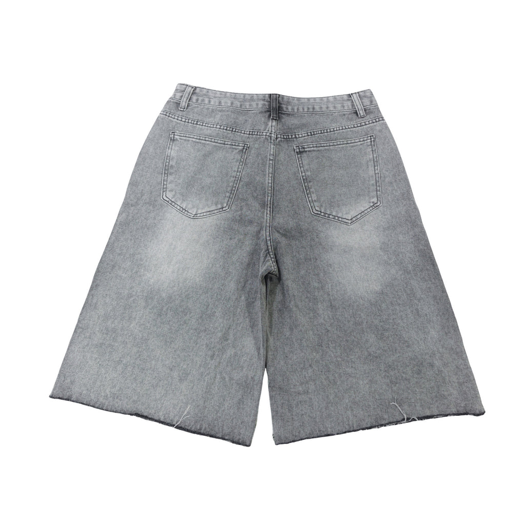 Y2K Straight Leg Wide Leg Distressed Loose Fit Capri Pants