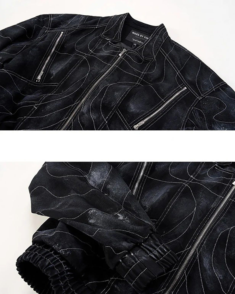 YAVIORA Embroidered Denim Jacket