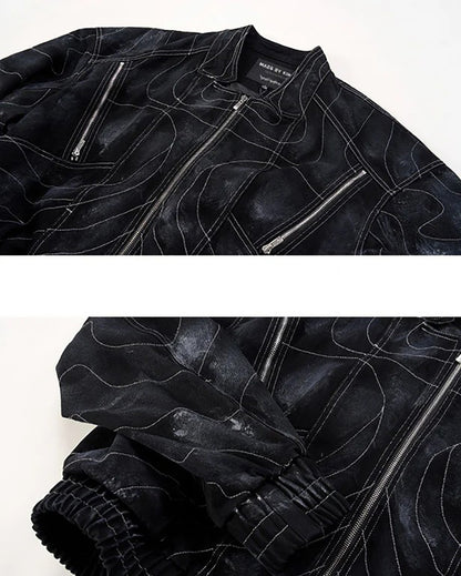 YAVIORA Embroidered Denim Jacket