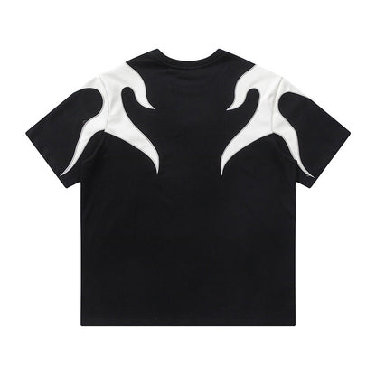 YAVIORA Flammenbesticktes T-Shirt