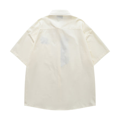 Chemise universitaire à motifs de dessin animé YAVIORA