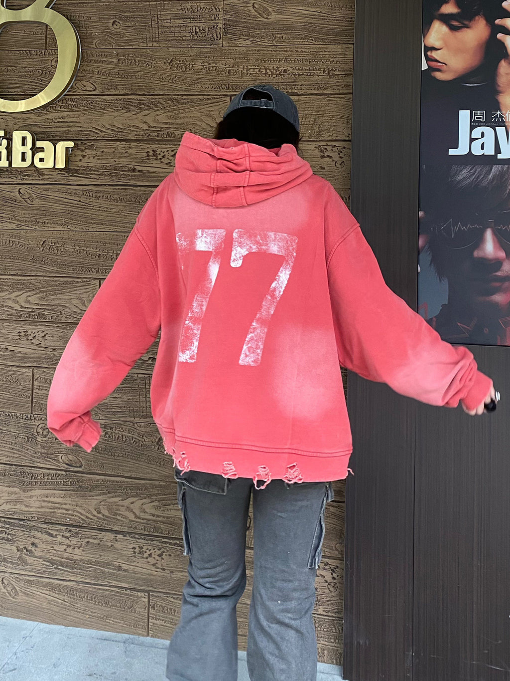 YAVIORA Jersey-Style Streetwear Hoodie
