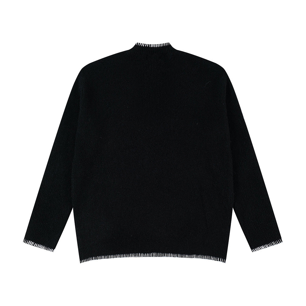 YAVIORA Contrast Stitch Sweater