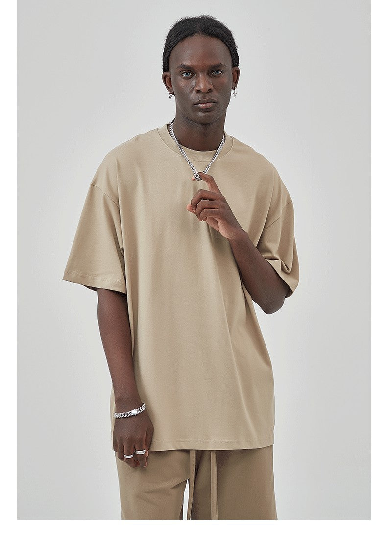 Yaviora 230G Double Yarn Pure Cotton Short-Sleeve T-Shirt