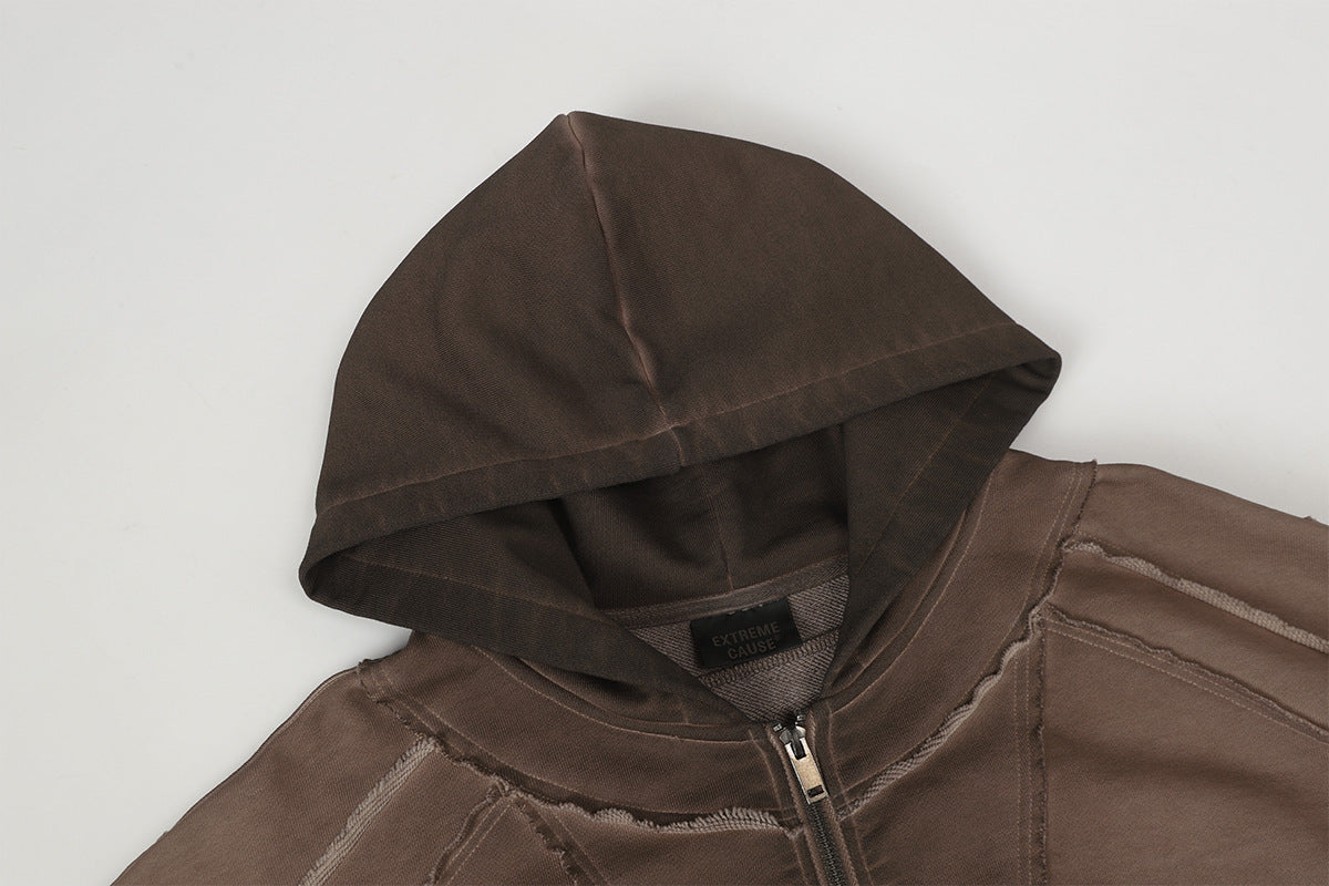 YAVIORA Deconstructed Batik Hoodie
