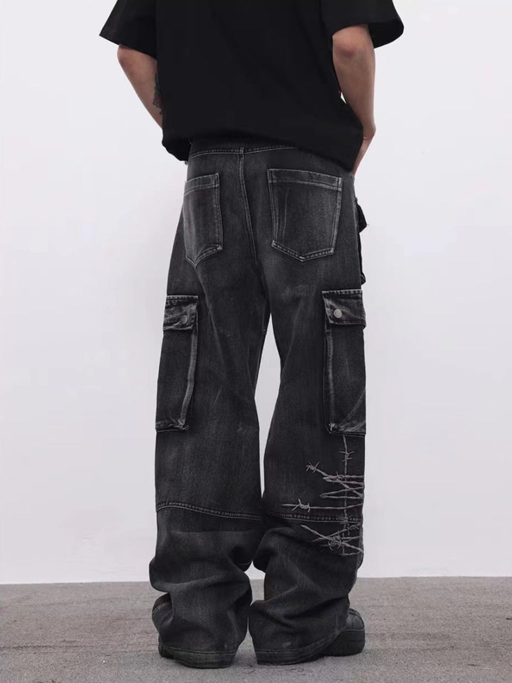 YAVIORA Multi-Pocket Workwear Denim Jeans