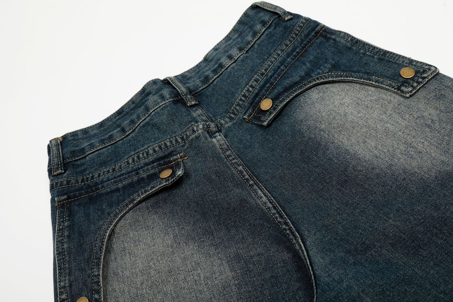 YAVIORA Embroidered Frayed Jeans