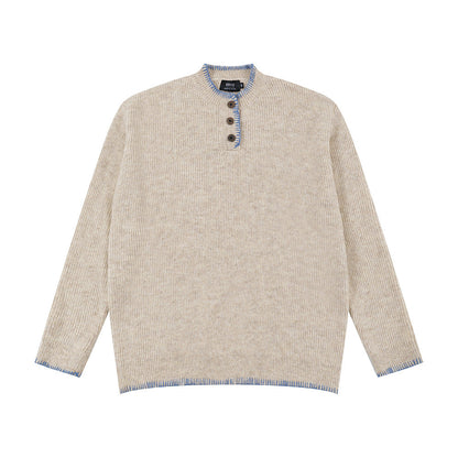 YAVIORA Contrast Stitch Sweater