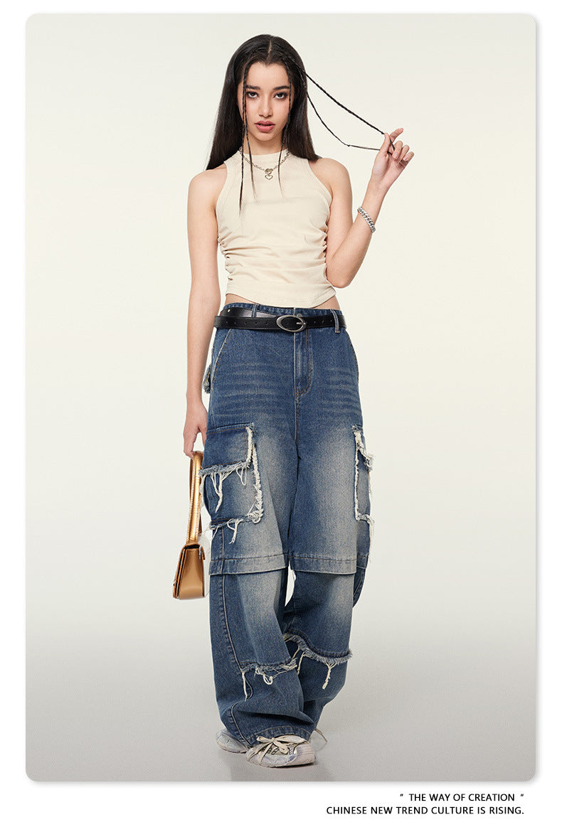 Yaviora American Distressed Hot Girl Style Vest for Women