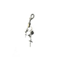 Gothic Rose Cross Keychain Charm