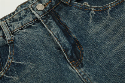 YAVIORA Distressed Curved Jeans