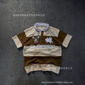 Polo Shirt Featuring 3D Embroidery and Appliqué "18" Patch