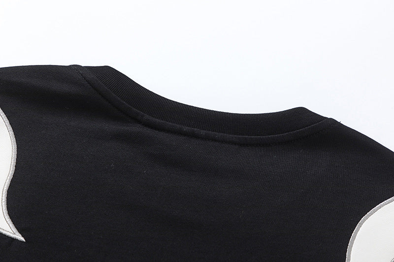 YAVIORA Flammenbesticktes T-Shirt