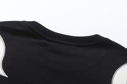 YAVIORA Flammenbesticktes T-Shirt