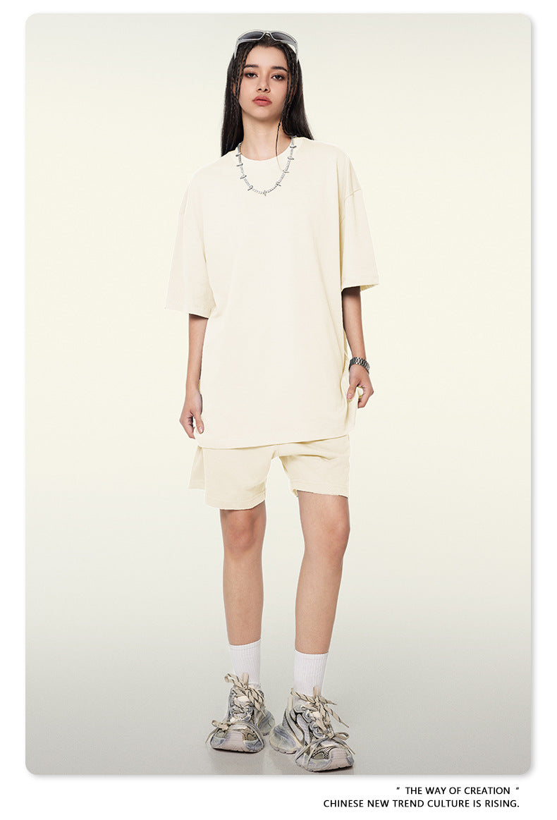 Yaviora Summer American Style Solid Color Loose T-Shirt