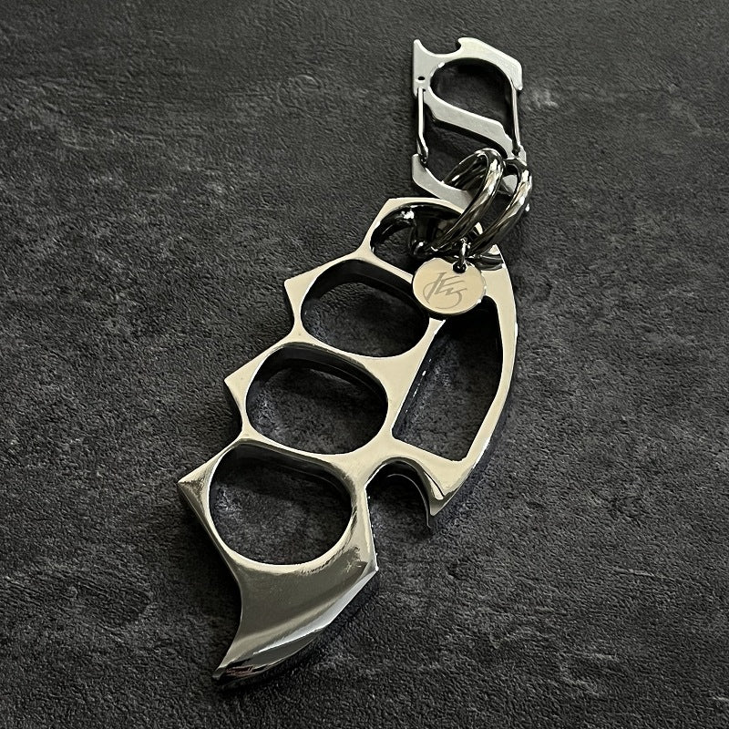 Stainless Steel Knuckle Duster Key Chain Pendant Accessory