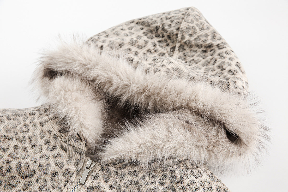 YAVIORA Leopard Print Puffer