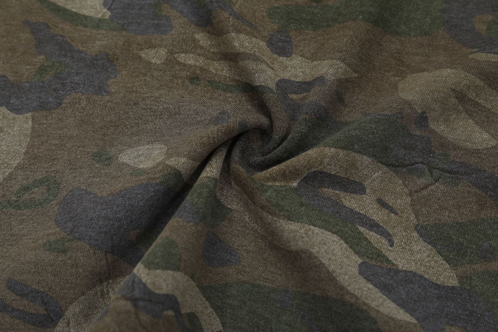 YAVIORA Vintage Camo Graphic T-Shirt