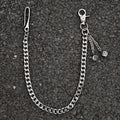 Silver Wallet Chain with Dice Charm – Punk Style