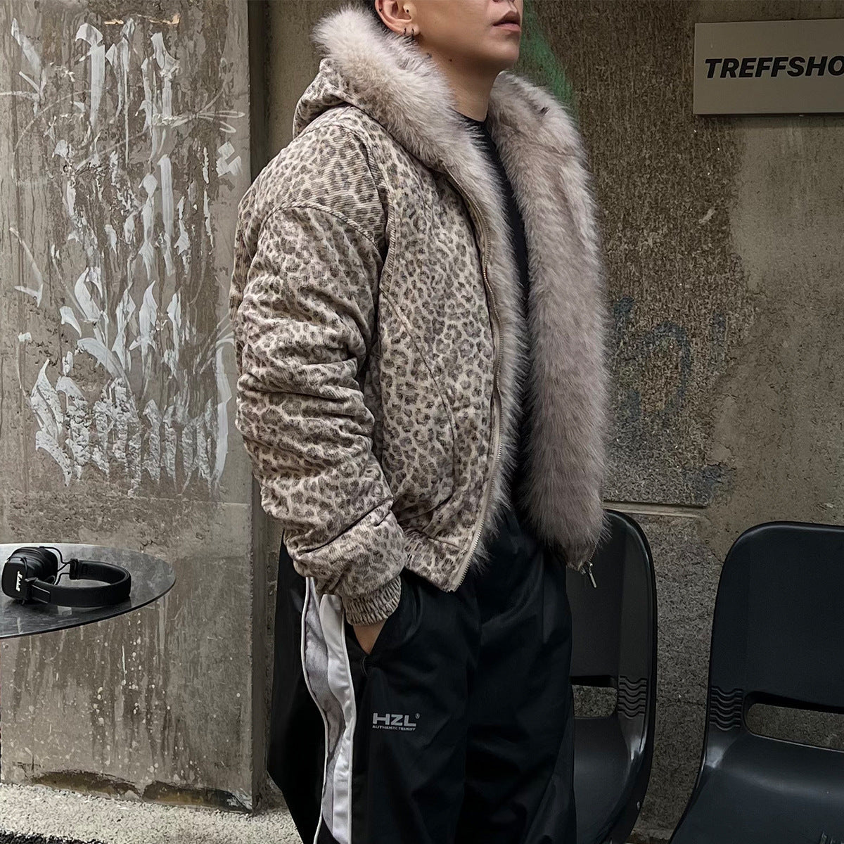 YAVIORA Leopard Print Puffer