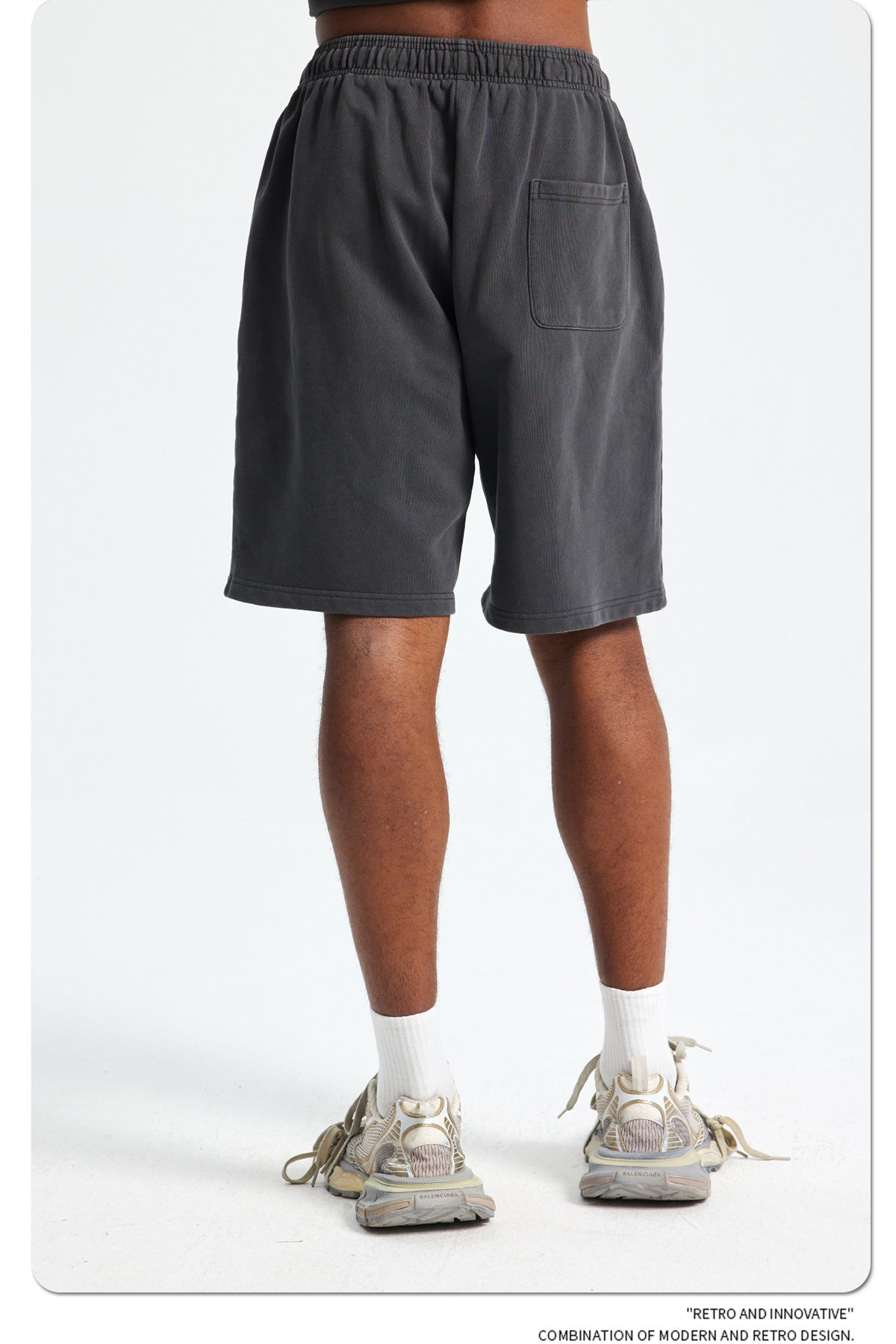 Yaviora Retro Terry Cotton Sports Shorts for Men